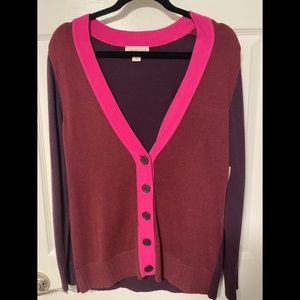 NWT Cold Water Creek Color Block Cardigan